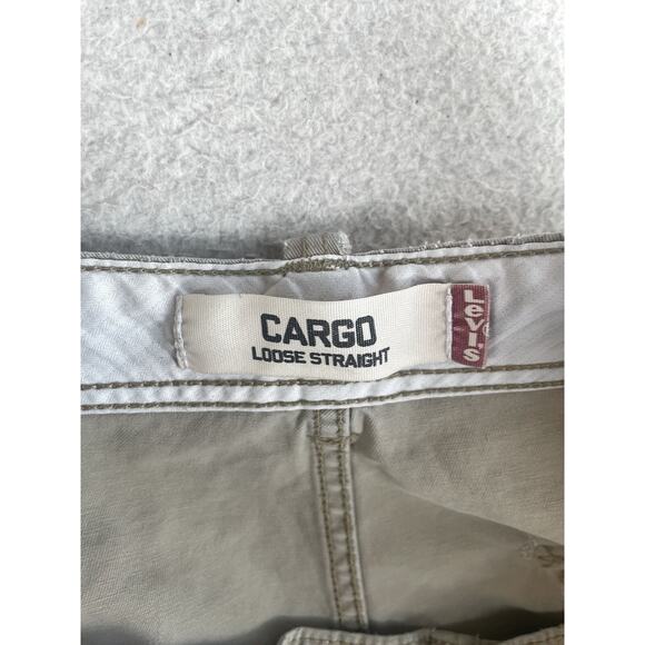 Levis Cargo Pants Mens 38x32 Beige Loose Straight Utility Outdoors READ/STAINS - Picture 15 of 16